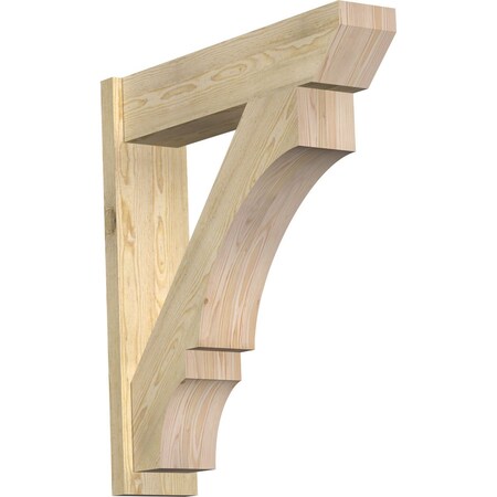 Ekena Millwork Balboa Slat Rough Sawn Outlooker, Douglas Fir, 8"W x 34"D x 38"H OUT08X34X38BOA06RDF